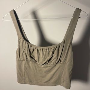 Aritzia Wilfred Free sage green Orbit Tank